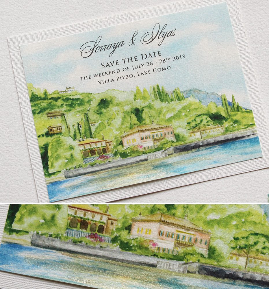 invitación de boda guatemala pintada a mano