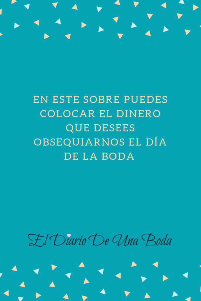 como pedir dinero en boda
